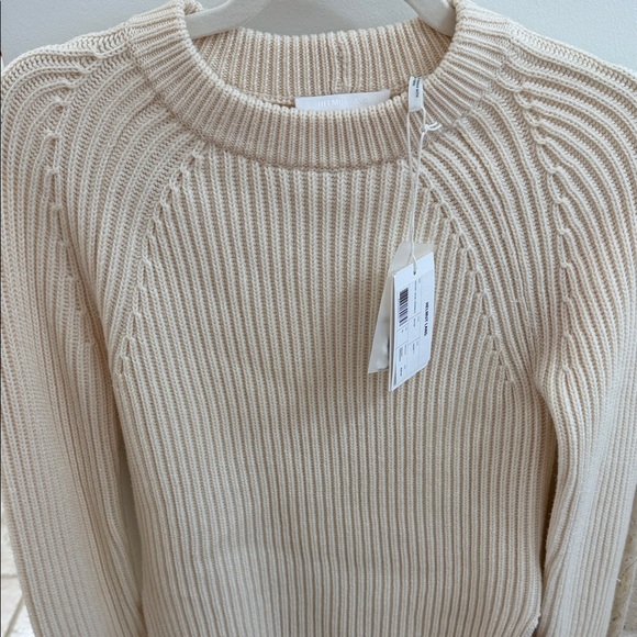 Helmut Lang Cream Ribbed Sweater with Black Accents - Picture 7 of 11